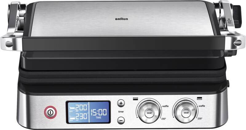 Braun Domestic Home CG 9040 Kontaktgrill, Grillfläche geriffelt, glatt