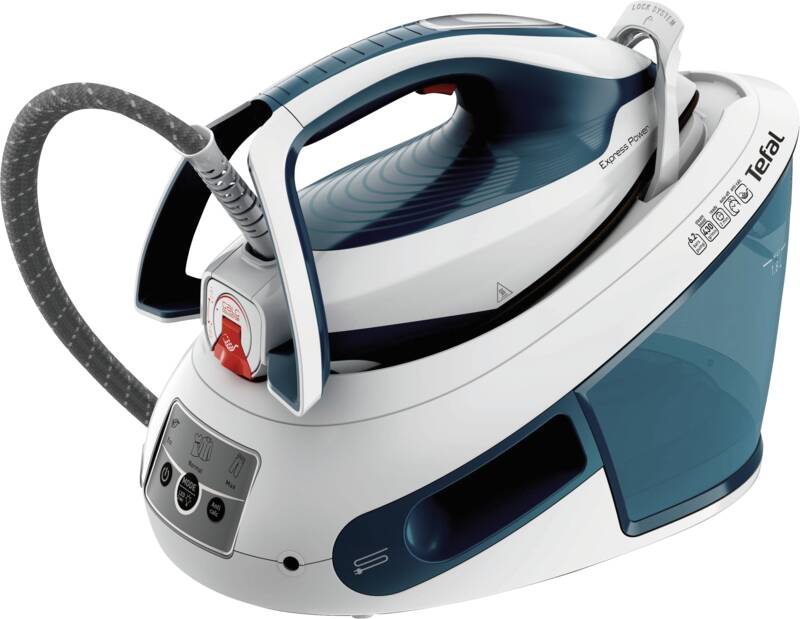 Tefal SV8111 EXPRESS POWER Dampfbügelstation, automatische Temperaturanpassung für alle Textilien, Durilium AirGlide Autoclean Bügelsohle