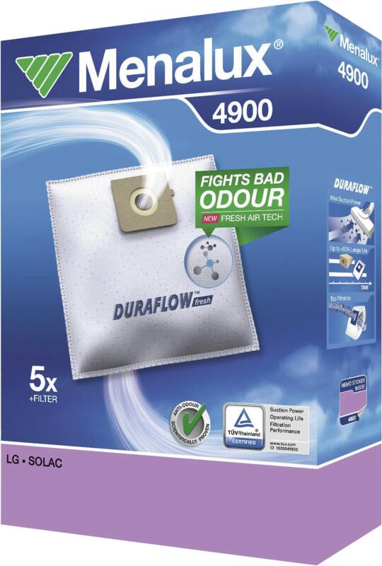 Menalux 4900 Staubsaugerbeutel Staubsaugerbeutel, Inhalt 5 Stück
