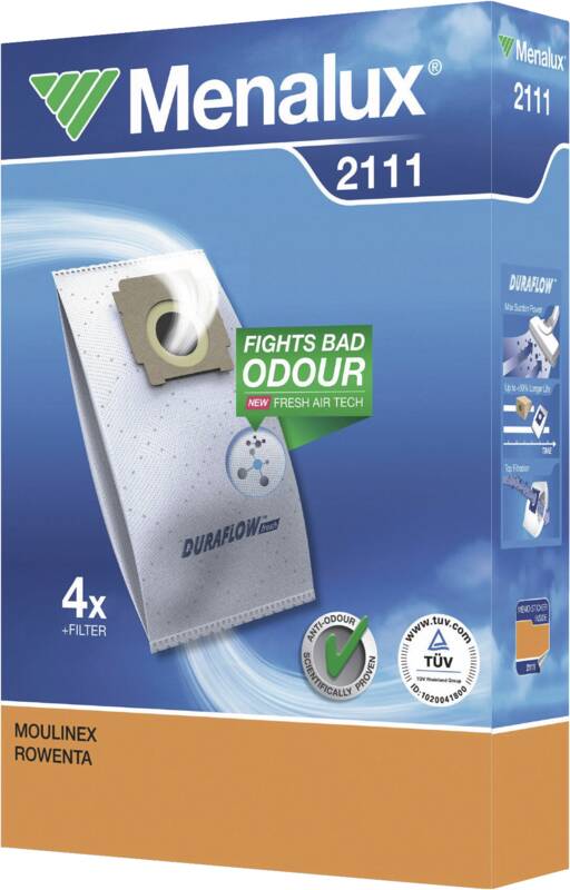Menalux 2111 Staubsaugerbeutel Staubsaugerbeutel, Inhalt 4 Stück
