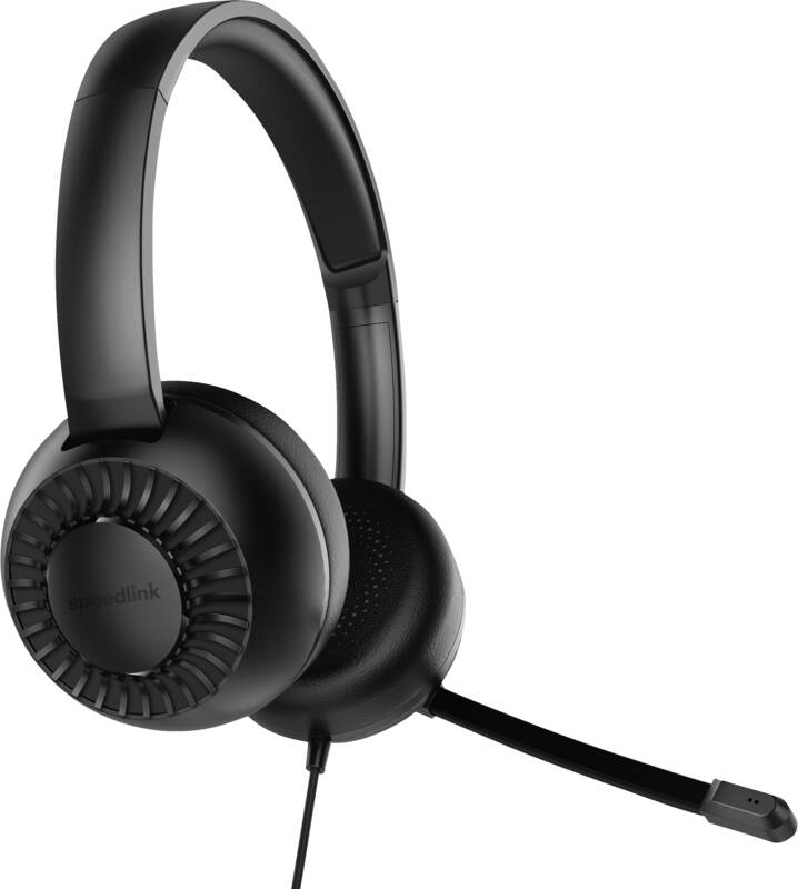 Speedlink METIS USB Stereo Headset, 3.5mm Jack with USB Soundcard Kopfbügel-Headset, geeignet speziell für Internet-Telefonie (VoIP)