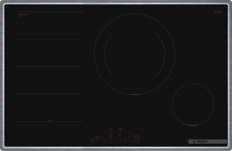 Bosch PXE845HC1E Glaskeramik-Kochfeld autark, Bedienung vorne, DirectSelect (ermöglicht eine direkte Ansteuerung der Kochzone und die Temperaturstufe 