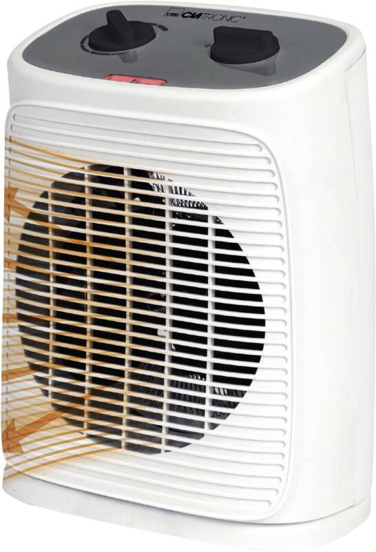 Clatronic HL 3800 2000W Heizlüfter und Ventilator in einem Gerät, maximal 2.000 Watt Leistung, 2 Leistungsstufen
