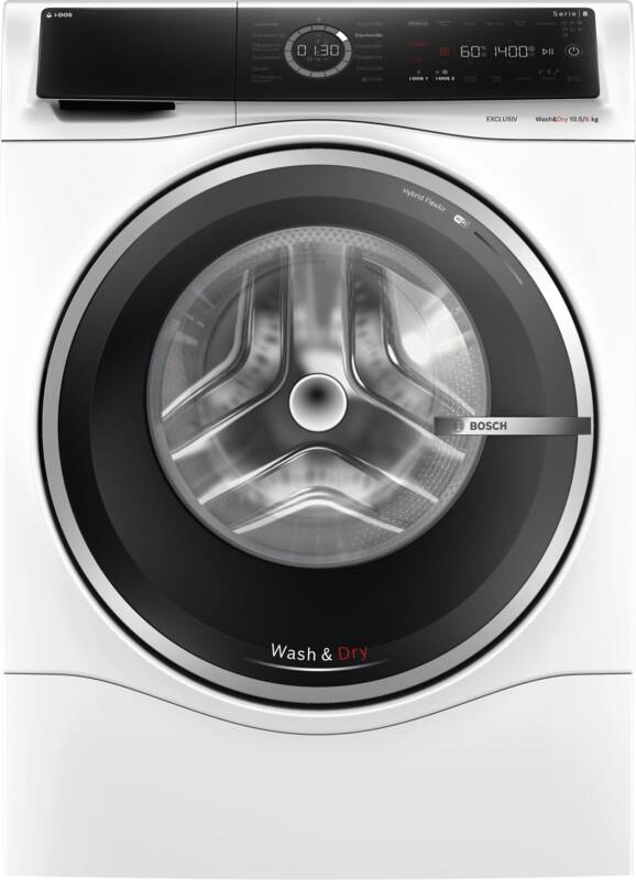 Bosch WNC254A90 Select Line Waschtrockner, schräge Blende, 10,5 kg Füllmenge Waschen