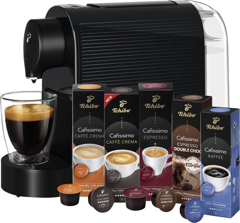 Tchibo Cafissimo Pure Plus Kaffeekapselautomat, 0,8 l Wassertank, abnehmbar