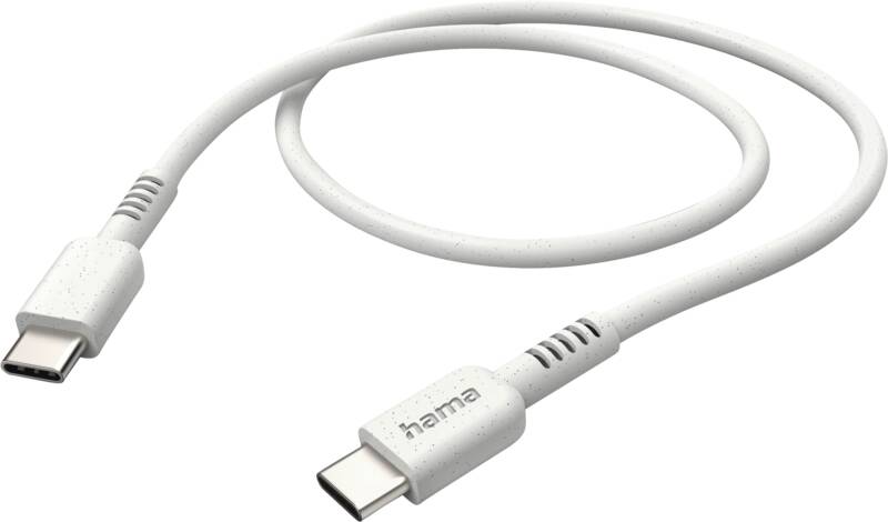 Hama 187282 USB-Kabel,ECO,USB-C-USB-C,1m Anschluss-/Verbindungskabel, a) von 1x USB-C Stecker, b) auf 1x USB-C Stecker