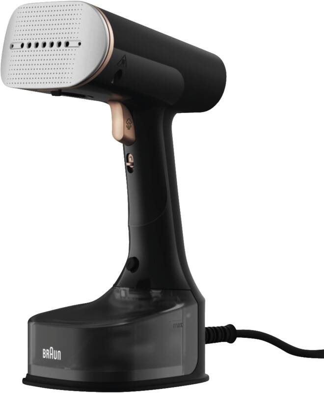 Braun Domestic Home GS 7077 BK Dampfbürste, iCare Technologie (automatische Temperatureinstellung), SuperCeramic Bügelsohle
