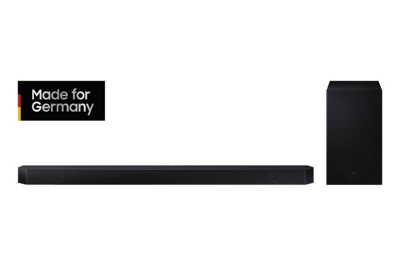 Samsung HW-Q710GD/ZG Soundbar, 3.1.2 Kanal-System, Q-Symphony für die perfekte Abstimmung von TV und Soundbar (gleichzeitige Soundwiedergabe über TV 