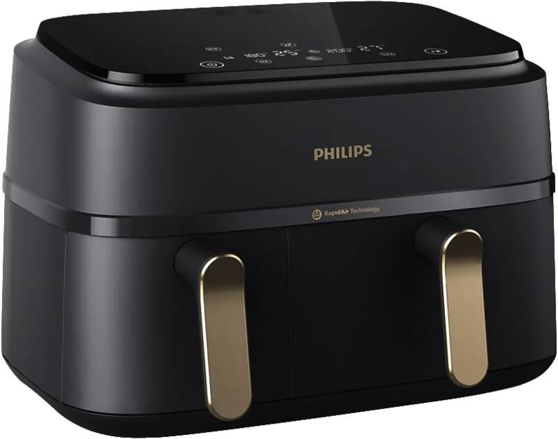 Philips NA352/04 Airfryer Doppel-Heißluft-Fritteuse, rechteckig, Display