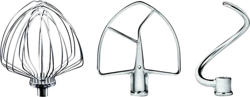 Kitchenaid 5KSM7BL3PSS Flachrührer für Mixer-/Küchenmaschinen, Knethaken für Mixer-/Küchenmaschinen, Schneebesen für Mixer-/Küchenmaschinen