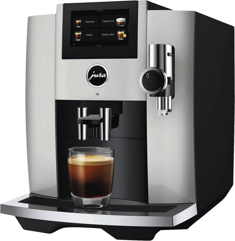 JURA S8 (EB), 27 Spezialitäten,Touch,WiFi,Sweet Foam+Sirupaufsatz Kaffeevollautomat, 15 bar Pumpendruck