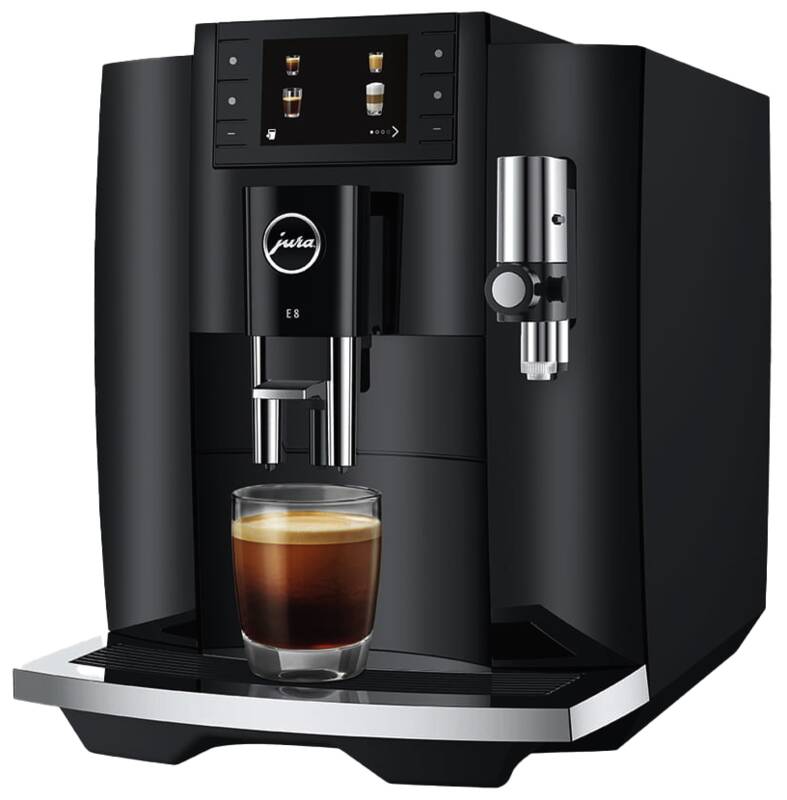 JURA E8 (EC) Kaffeevollautomat, 15 bar Pumpendruck, 1 und 2 Tassenbetrieb