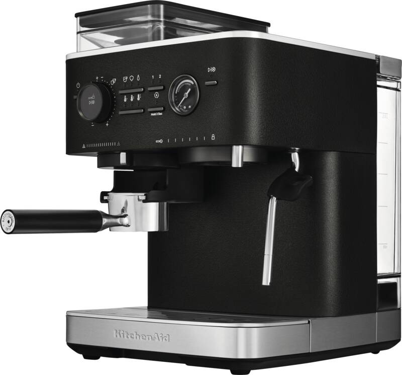 Kitchenaid 5KES6551EBK Espresso-Maschine, Siebträger, 15 bar Pumpendruck