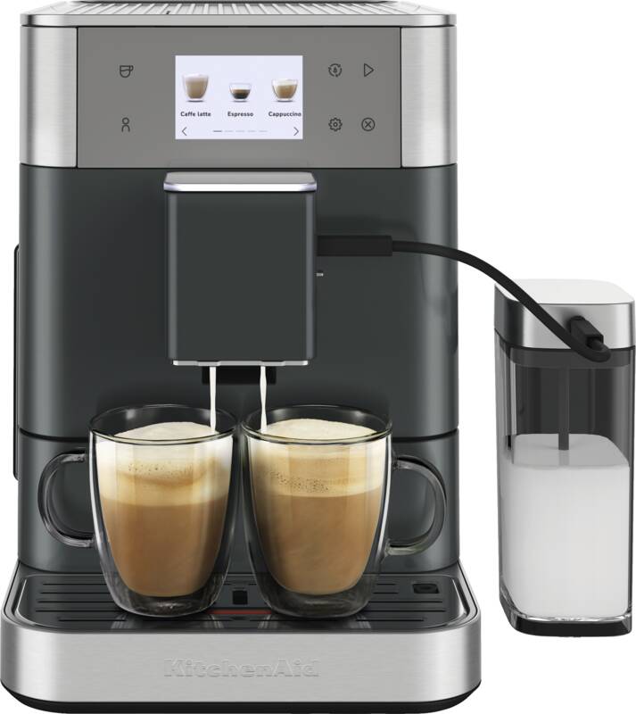 Kitchenaid 5KES8557EJP Kaffeevollautomat, 15 bar Pumpendruck, 1 und 2 Tassenbetrieb