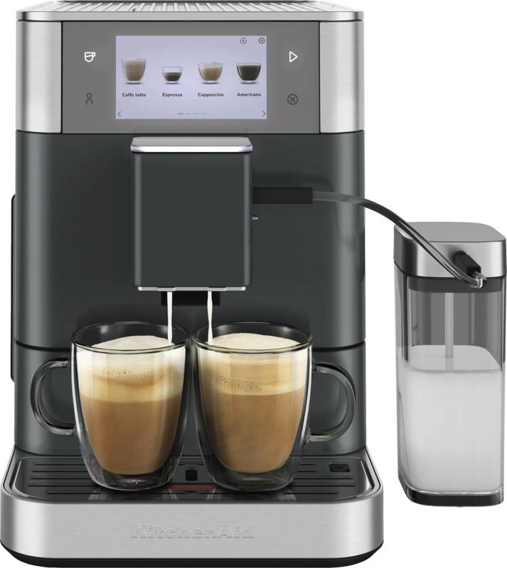 Kitchenaid 5KES8558EJP Kaffeevollautomat, 15 bar Pumpendruck, 1 und 2 Tassenbetrieb