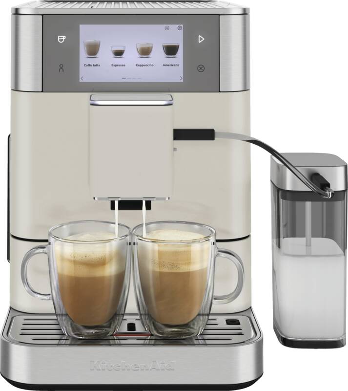 Kitchenaid 5KES8558EPL Kaffeevollautomat, 15 bar Pumpendruck, 1 und 2 Tassenbetrieb