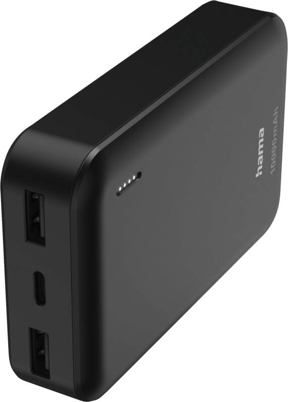 Hama 201708 PowerPackPocket 10,10000mAh Powerbank, integrierter Energiespeicher, 10.000 mAh Kapazität