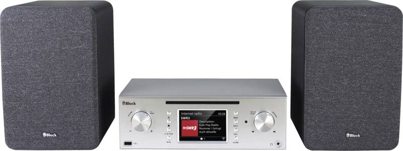 Block MHF-50 Micro-Stereo-System, 2x30 Watt Nennleistung, 60 Watt maximale Gesamtleistung