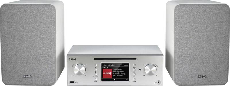 Block MHF-50 Micro-Stereo-System, 2x30 Watt Nennleistung, 60 Watt maximale Gesamtleistung