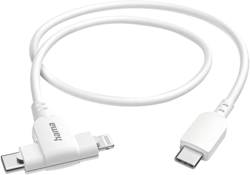 Hama 201722 2in1 USB-Kabel,USB-C auf C/LTG Anschluss-/Verbindungskabel, a) von 1x Lightning-Stecker, 1x USB-C Stecker