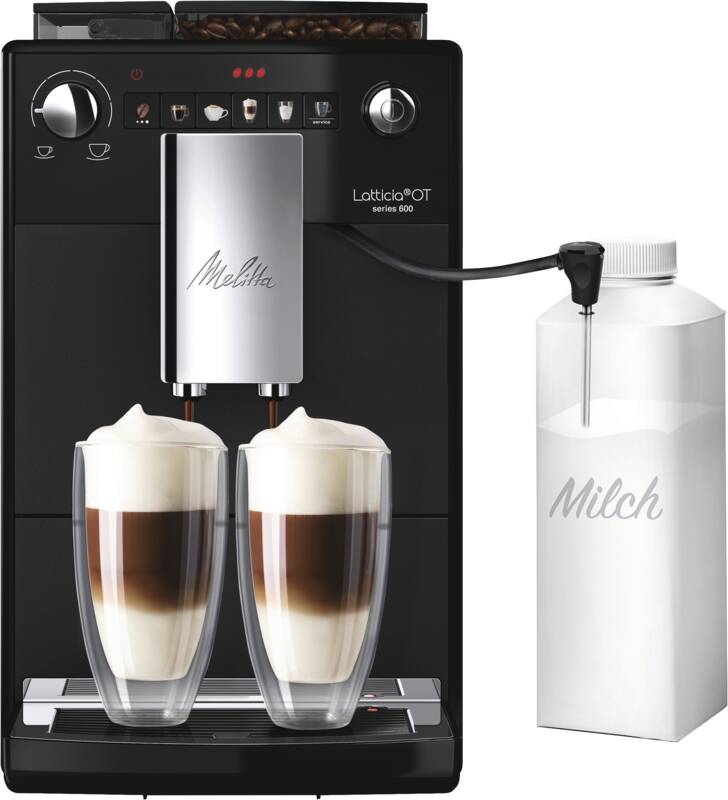 Melitta Latticia OT inkl. Milchlanze Kaffeevollautomat, 15 bar Pumpendruck, 1 und 2 Tassenbetrieb