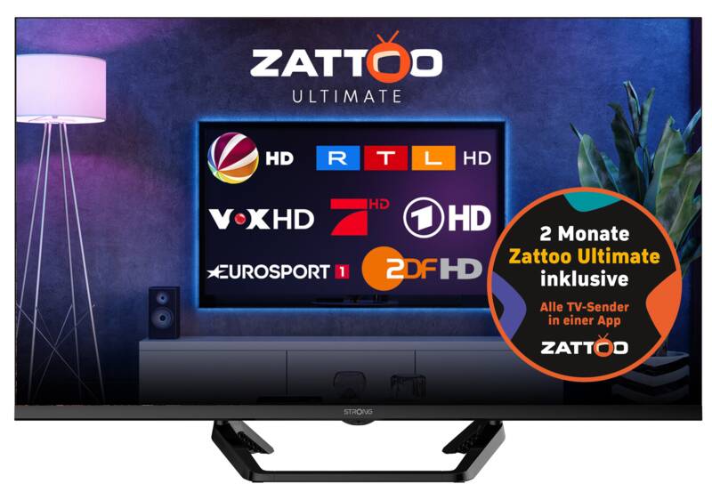 Strong SRT 32HG6733C Zattoo 80 cm LED-Fernseher, 32 Zoll, Auflösung: 1.366x768 Pixel