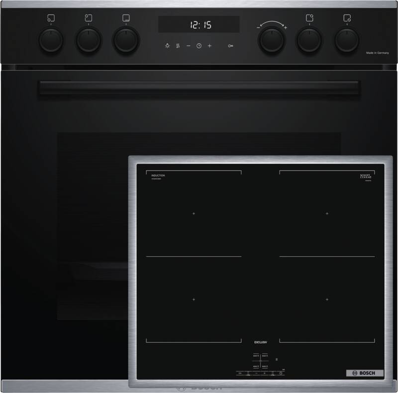 Bosch MKH63DP3 (HEG278AB4+NVQ645CB6M) Einbau-Herd-Set, Elektro-Backofen, 71 l Garraum
