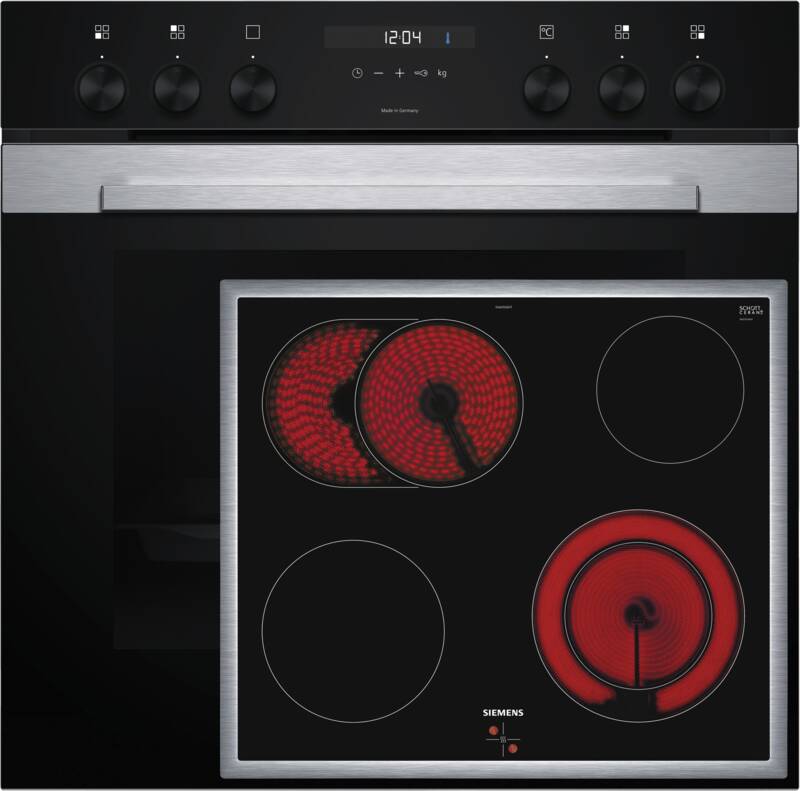 Siemens EQ3KB64 (HE317HBS3+EA645GN17) Einbau-Herd-Set, Elektro-Backofen, 71 l Garraum