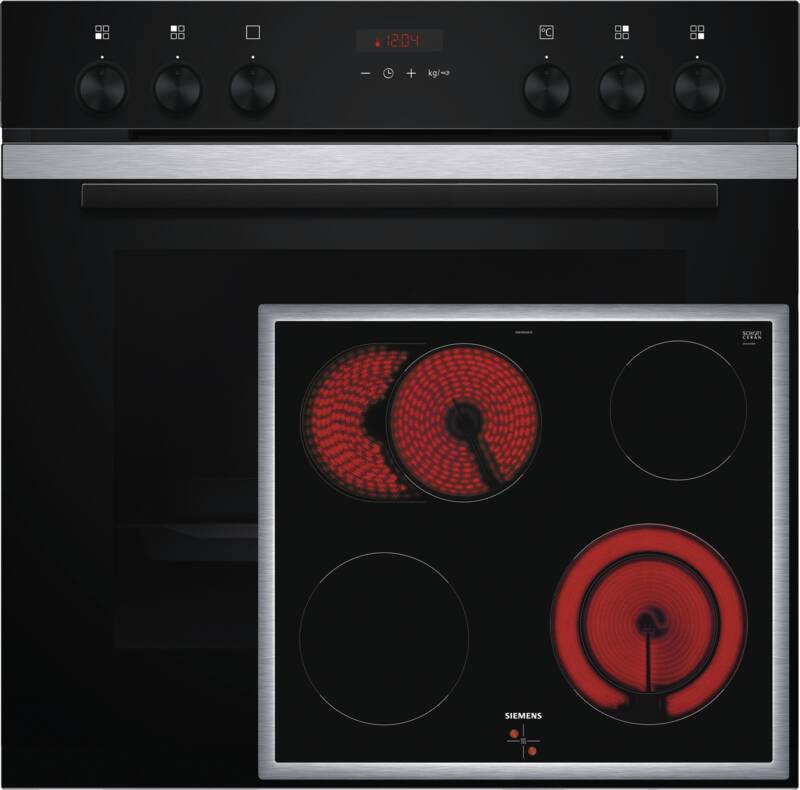 Siemens MKP2KC61 (HE273ABS3+EA64RGNA1E+HZ538000) Einbau-Herd-Set, Elektro-Backofen, 71 l Garraum