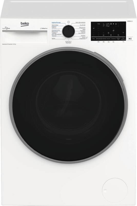 Beko B3DFT512447W Waschtrockner, 12 kg Füllmenge Waschen, 8 kg Füllmenge Trocknen