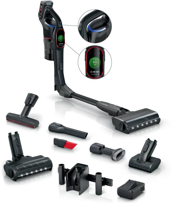 Bosch BKS1051POW Select Line Akku-Stielsauger, abnehmbarer Handsauger, Auto Stufe (automatische Anpassung an alle Bodenarten)