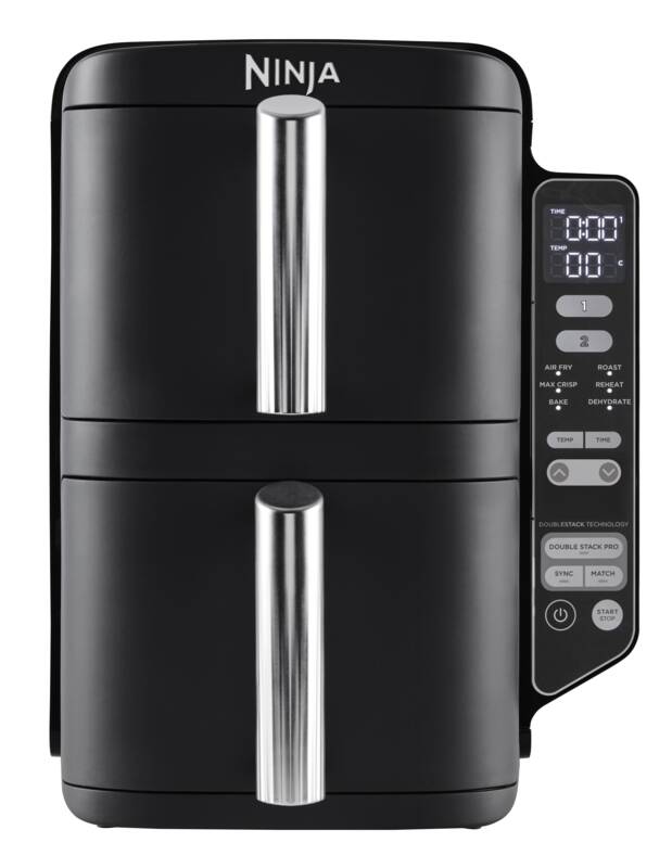 Ninja SL300EU Doppel-Heißluft-Fritteuse, Display, 7,6 l Fassungsvermögen