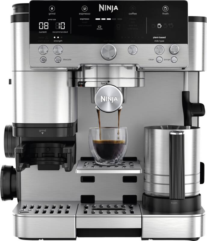 Ninja ES601EU Espresso-Maschine, 250g Bohnenbehälter, 2 l Wassertank