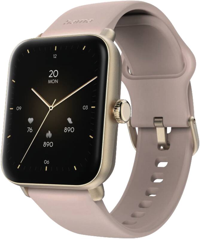 Hama 178620 SMARTWATCH 6010 Smartwatch, Funktionen Blutsauerstoffmessung, Schrittzähler