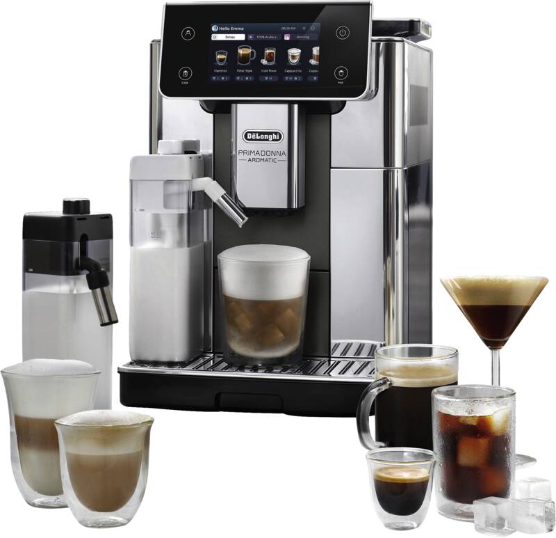 De ́Longhi ECAM 630.75.TSM Kaffeevollautomat, 19 bar Pumpendruck, einstellbare Brühtemperatur