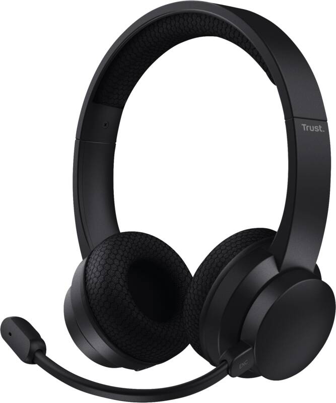 Trust Ayda Wireless ENC Headset Kopfbügel-Headset, geeignet speziell für PC-Office, Stereo