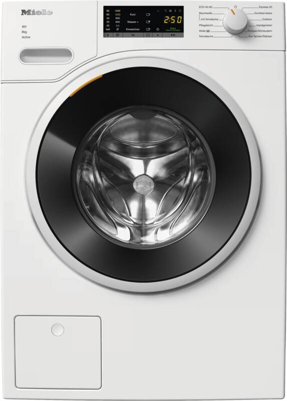 Miele WWA 120 WCS 8kg Active Waschmaschine, 5° geneigte Blende, 8 kg Füllmenge