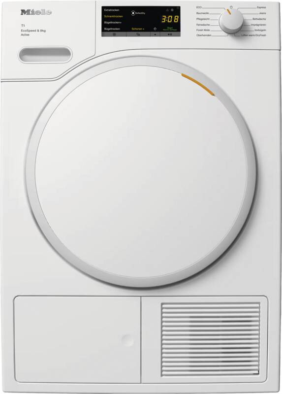 Miele TWA 520 WP Wärmepumpentrockner, 5° geneigte Blende, 8 kg Füllmenge
