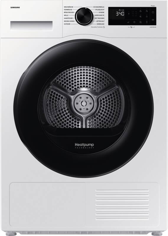 Samsung DV9TDG52A0AEEG Wärmepumpentrockner, 9 kg Füllmenge, 14 Programme
