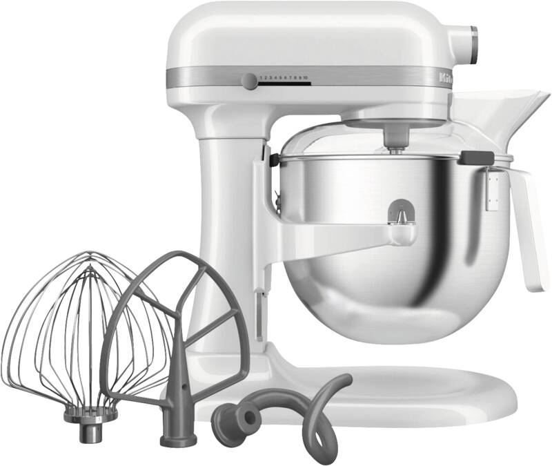 Kitchenaid 5KSM70JPXEWH Küchenmaschine, Metall-Gehäuse, 375 Watt Leistung