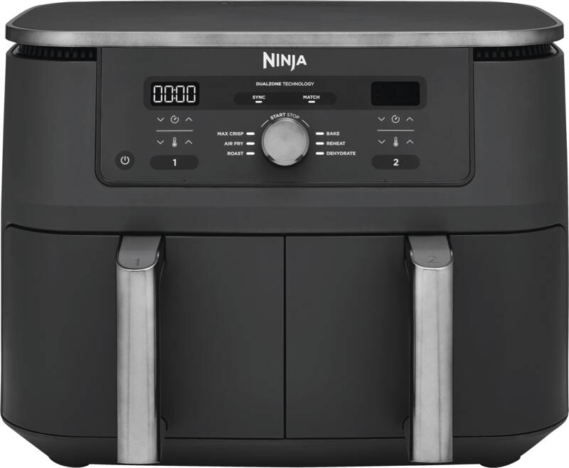 Ninja DZ400EU Heißluft-Fritteuse, rechteckig, Display