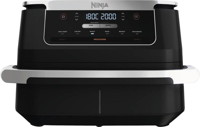 Ninja AF550EU Doppel-Heißluft-Fritteuse, rechteckig, Display