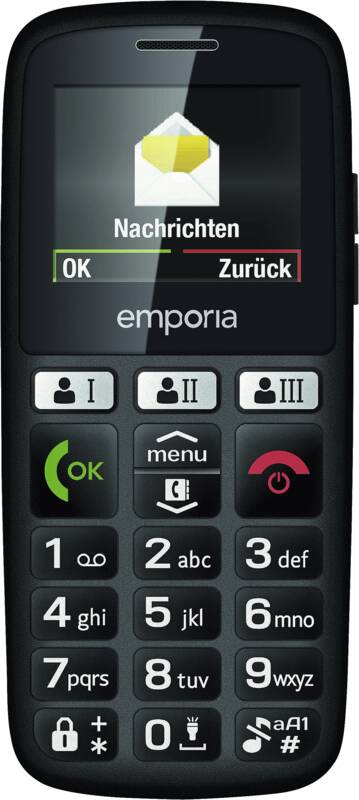 Emporia HAPPY Tastatur-Handy, Quadband, Auflösung: 128x160 Pixel