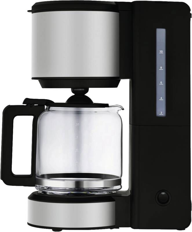 WMF STELIO Kaffeemaschine Glas Paper Grey Filterkaffeemaschine, Fassungsvermögen bis 10 Tassen, 1,25 l Fassungsvermögen