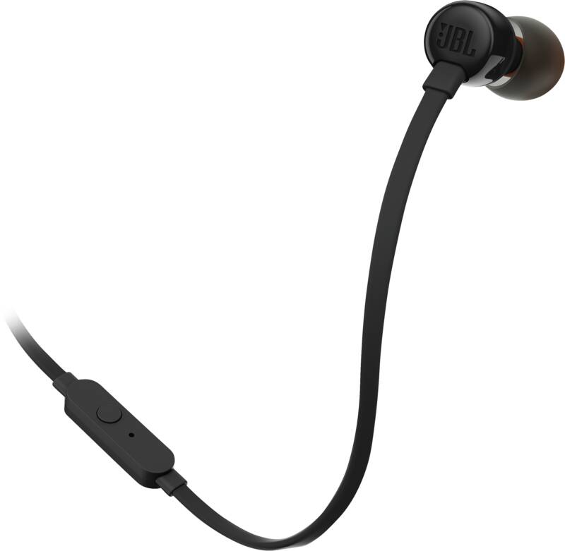 JBL TUNE 110 In-Ohr-Kopfhörer (Earbuds), Headset-Funktion mit integriertem Mikrofon, Flachkabel