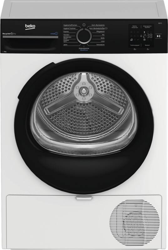 Beko BM3T38240W Wärmepumpentrockner, 8 kg Füllmenge, Aquawave-Schontrommel