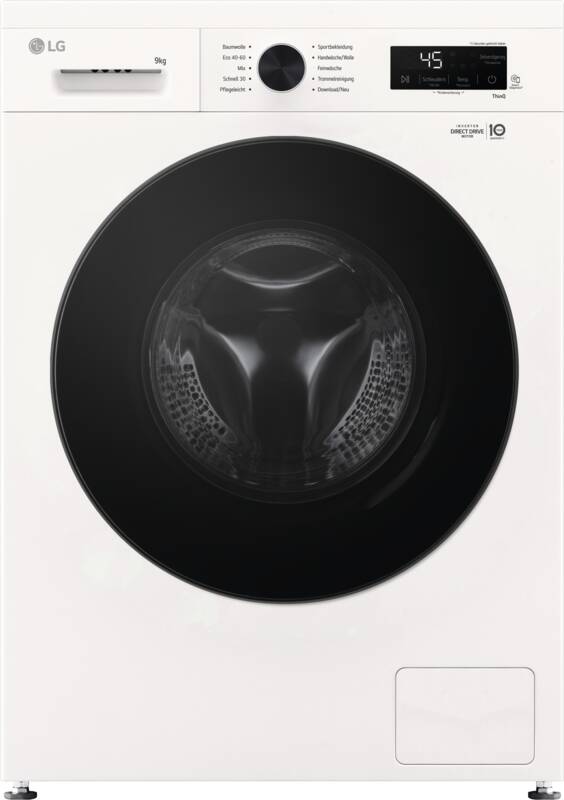LG F4WB309Y Waschmaschine, 9 kg Füllmenge, Schleuderdrehzahl U/min: maximal 1.350
