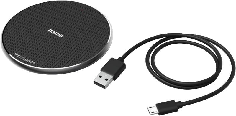 Hama 86412 Wireless Charger 10W, Ladepad Induktions-Ladegerät, Qi-Standard