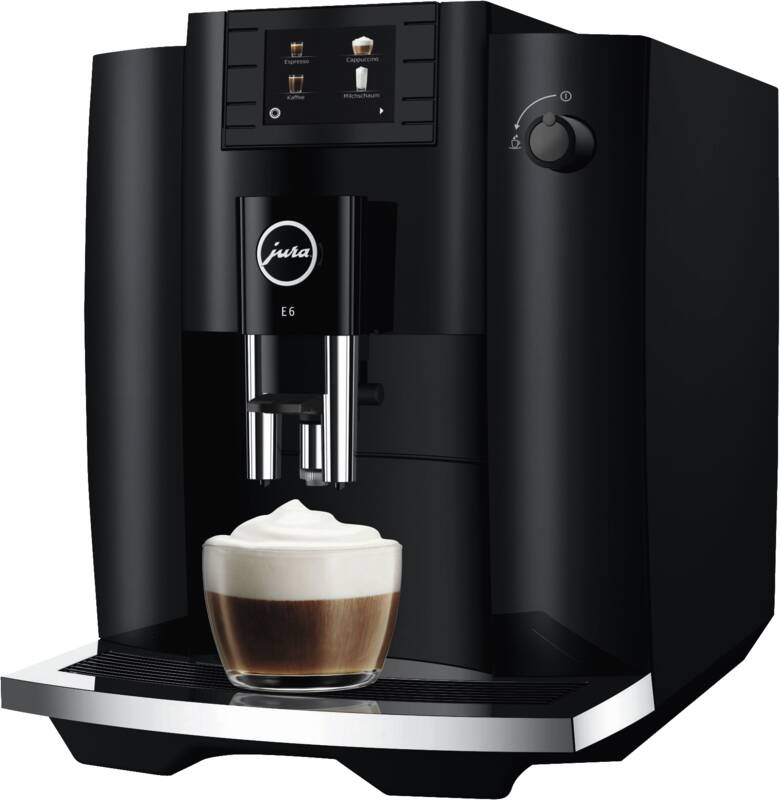 JURA E6 (EC) Kaffeevollautomat, 15 bar Pumpendruck, einstellbare Brühtemperatur