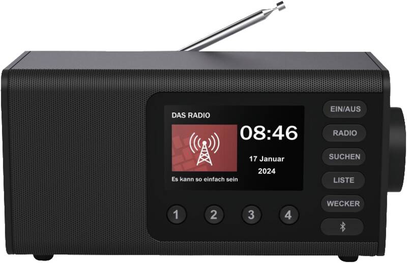 Hama 54260 Digitalradio DR1001, FM/DAB/DAB+/ Design-Radio, 4 Senderspeichertasten